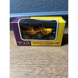 Matchbox Y13 1911 Daimler Vintage Toy Car Yellow‎ Models of Yesteryear
